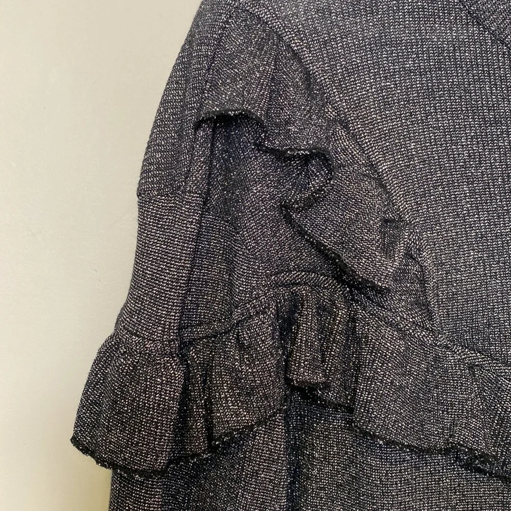 Zara Metallic Thread Ruffled Sweater - Picture 5 of 13